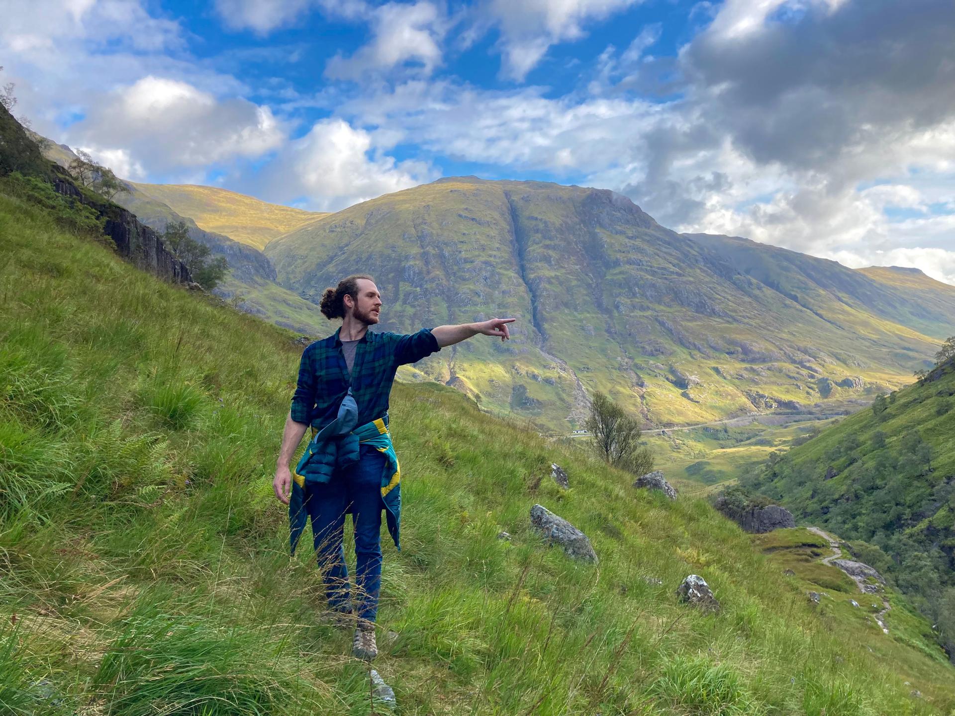 Me on a hike in Scotland
